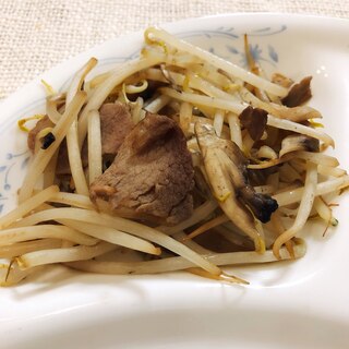 包丁要らず！もやしとまいたけの炒め物